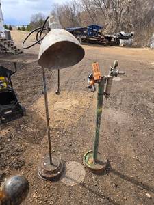 lot 136 image: Vintage Industrial Air Regulator and Welding Lamp