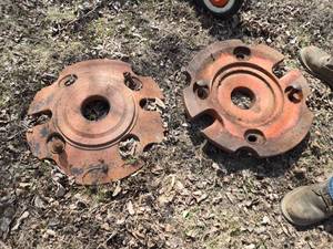 lot 193 image: Pair of Vintage Allis Chalmers Wheel Weights