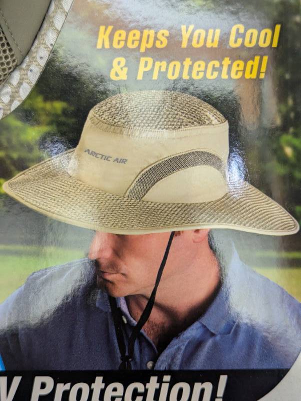 lot 146 image: Arctic Air Evaporative Cooling Hat Beige One Size Fits Most