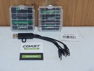 lot 32 image: COAST USB-C Rechargeable Lithium Batteries, 8-Count (AAAAA, 4ea)