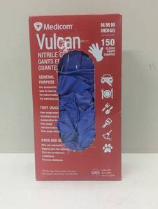 lot 117 image: Medicom Vulcan Nitrile Glove Gant General Purpose MEDIUM 150 Automotive - Opened