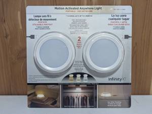lot 11 image: Infinity X1 Motion Activated Portable Light  2 Pack  USB-C Rechargeable