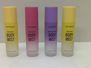 lot 130 image: Nutrius Body Mist, 4 fl oz, 4-pack