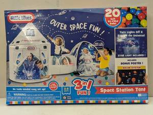 lot 161 image: Little Tikes 3 in 1 Space Station Tent with Light $42.99