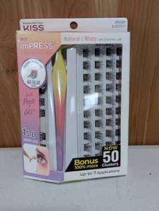 lot 78 image: KISS Products imPRESS Press-On Self Adhesive Eyelashes - Natural & Wispy - 50ct