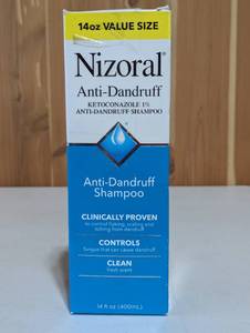lot 61 image: Nizoral Anti Dandruff Shampoo with 1% Ketoconazole, Clean Fresh Scent - 14 fl oz