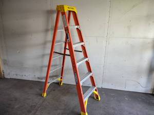 lot 39 image: Werner 6 300 lb. Fiberglass Step L...