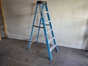 lot 41 image: Werner 6 250 lb. Fiberglass Step L...