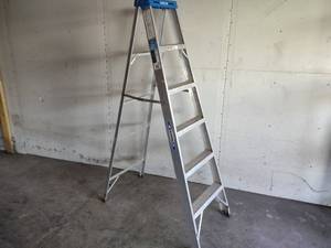 lot 44 image: Werner 6 250 lb. Aluminum Step Lad...
