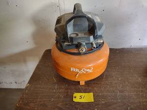 lot 51 image: Ridgid Pancake Air Compressor...