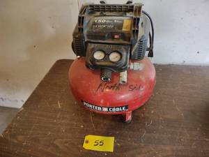 lot 55 image: Porter Cable Pancake Air Compressor...