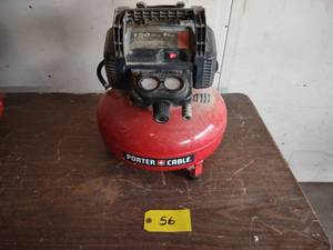 lot 56 image: Porter Cable Pancake Air Compressor...