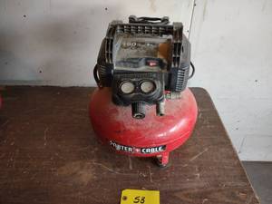 lot 58 image: Porter Cable Pancake Air Compressor...