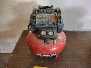 lot 59 image: Porter Cable Pancake Air Compressor...