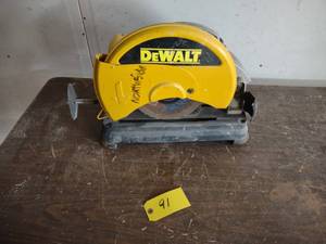 lot 91 image: Dewalt 14 Abrasive Chop Saw...