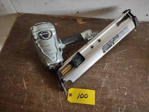 lot 100 image: Metabo HPT NR90AES1 Framing Nailer...