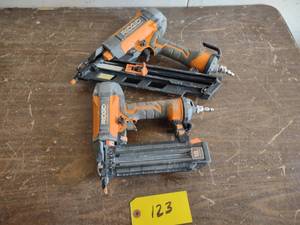 lot 123 image: (2) Ridgid Nailers...