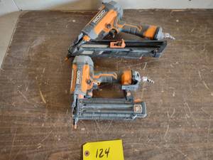 lot 124 image: (2) Ridgid Nailers...