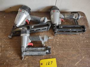 lot 127 image: (3) Porter Cable Nailers...