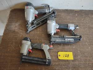 lot 128 image: (3) Porter Cable Nailers...