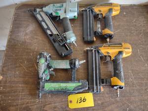 lot 136 image: (4) Assorted Nailers...