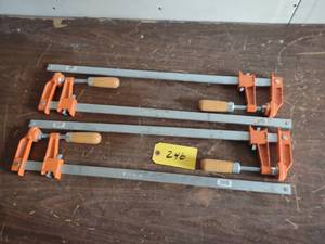 lot 246 image: (4) Jorgenson 2 Bar Clamps...