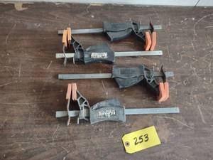 lot 253 image: (4) Jorgenson EZ Hold 12 Bar Clamp...