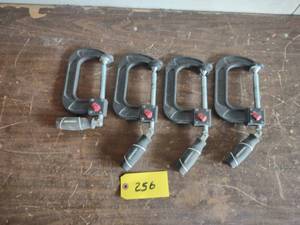lot 256 image: (4) Husky Heavy Duty C-Clamps...