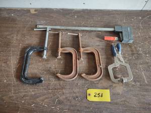 lot 258 image: (5) Assorted Clamps...