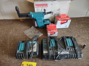 lot 346 image: Makita 18v Hepa Vac, New, No Batter...