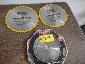lot 348 image: (3) 12 Saw Blades...