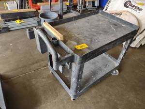 lot 355 image: Rubbermaid Poly Cart, 24x36...