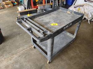 lot 358 image: Rubbermaid Poly Cart, 24x36...