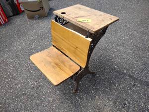 lot 362 image: Vintage School Desk...