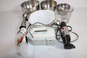 lot 48 image: Kitchen Appliance and Bowl Collection including Mixer and Hand Blender