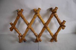 lot 74 image: Pair of Wooden Accordion-Style Wall Racks