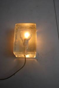 lot 85 image: Set of 2 Novelty Light Bulb-Shaped Ice Block Lights