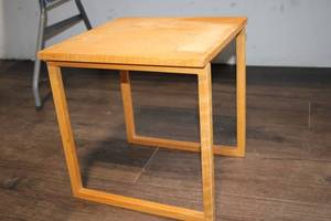 lot 119 image: Contemporary Wooden Side Table with Open Square Design
