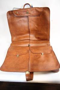 lot 144 image: Genuine Leather Briefcase with Dual Flap Pockets and Security Locks