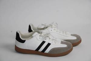 lot 156 image: Pair of White and Black Athletic Sneakers, Size 9