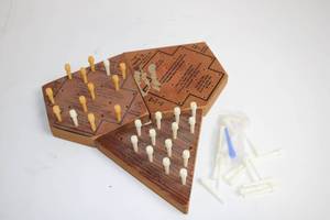 lot 182 image: Set of 3 Vintage IQ Tester Peg Games from 1975