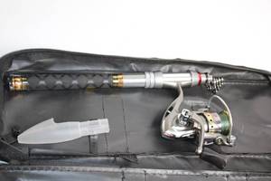 lot 183 image: Lixada Professional Telescopic Fishing Rod and Reel Combo in Case