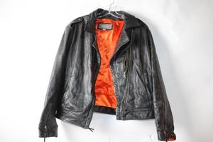 lot 186 image: Wilsons Leather XL Black Biker Jacket