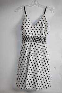 lot 189 image: Polka Dot Sleeveless Dress with Embroidered Waist