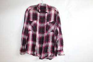 lot 209 image: Express Womens Medium Plaid Shirt with Studded Detailing