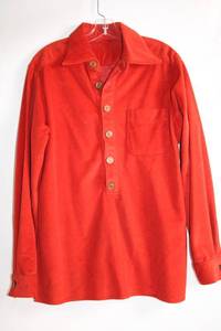 lot 246 image: Red Long Sleeve Button-Up Shirt with Pocket