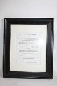 lot 273 image: Framed Inspirational Quote Art Piece - Black Wood Frame