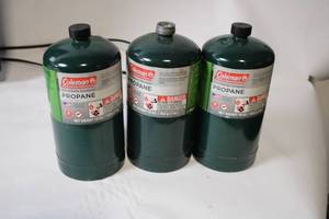 lot 284 image: Set of 3 Coleman 16 oz Propane Camping Gas Canisters
