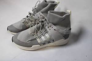 lot 310 image: Pair of Adidas High-Top Sneakers in Gray Size 10