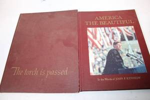 lot 331 image: Set of 2 John F. Kennedy Themed Books - America The Beautiful and The Torch Is Passed